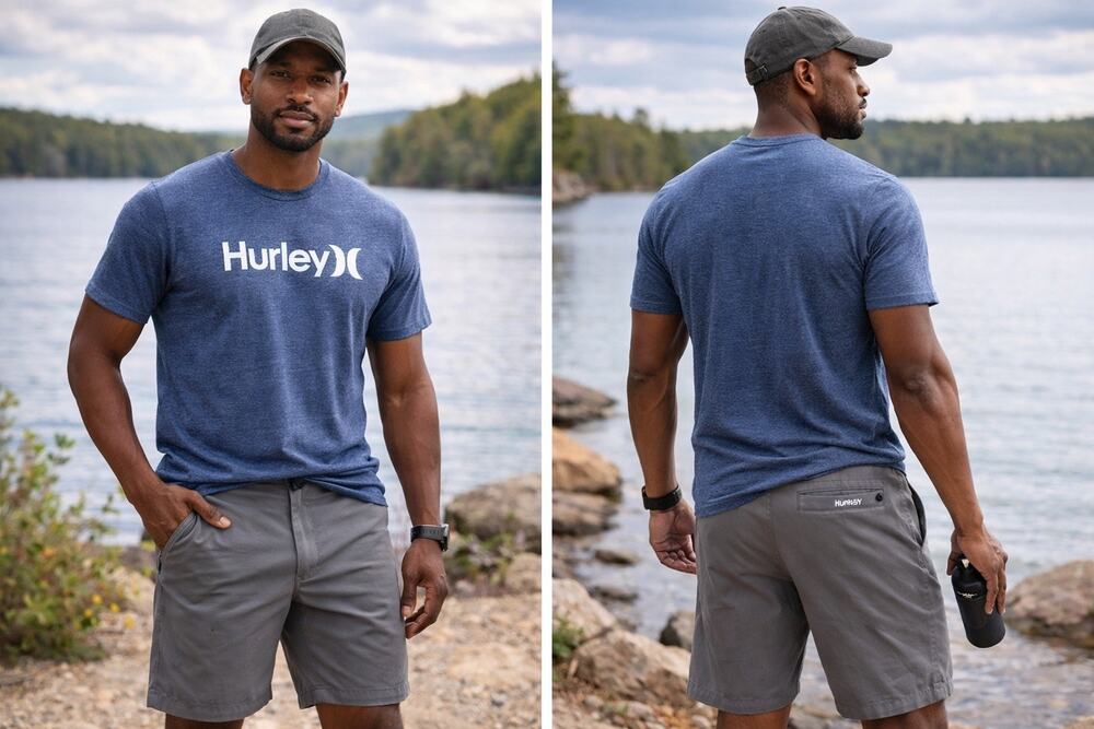 Nike x Hurley Dri-FIT Hybrid Shorts Mens 36 Gray Stretch Surf Golf everyday